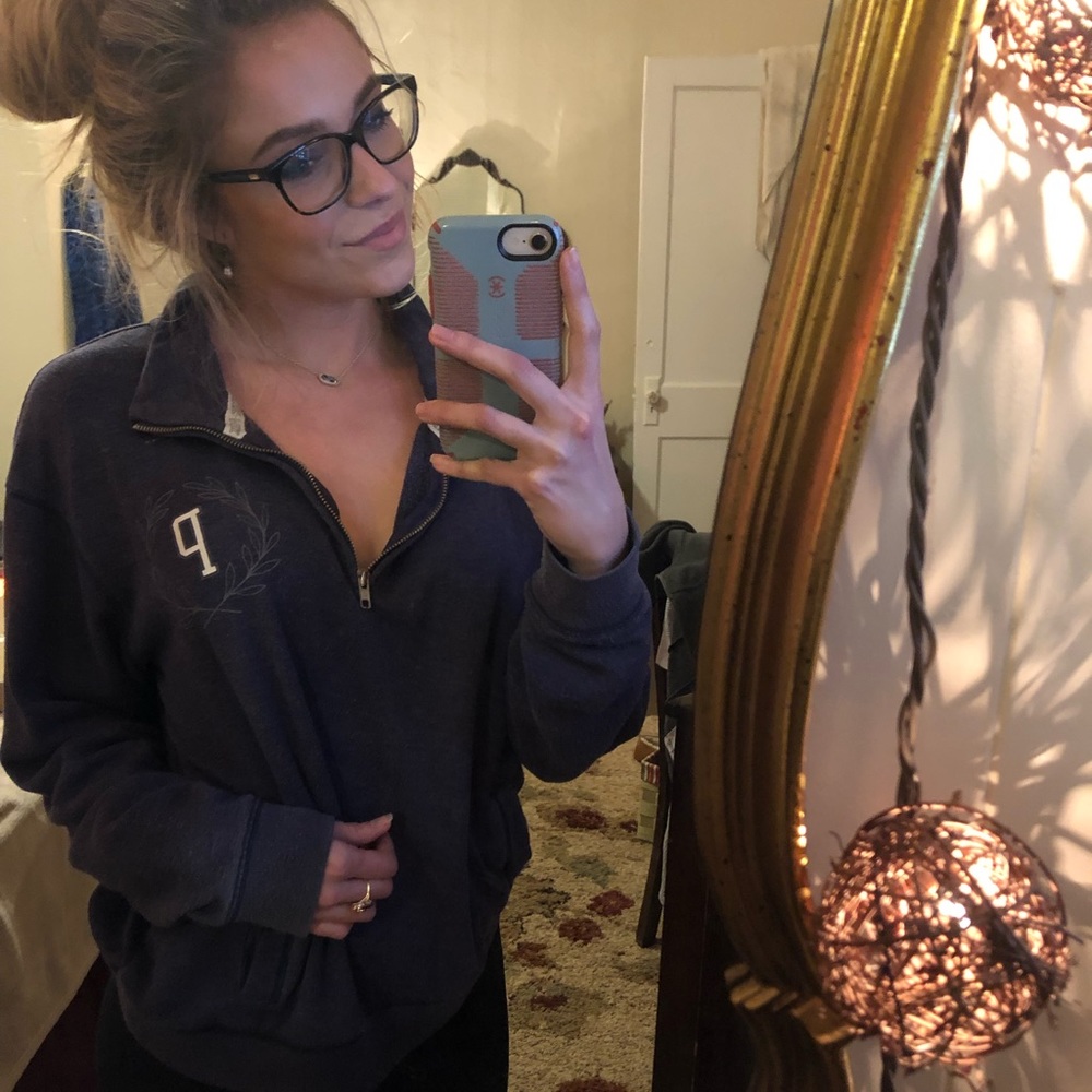 Pink 3/4 zip pullover